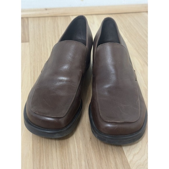 Franco Sarto Bocca Block Heel Loafers In Brown Size 8.5M - Picture 2 of 9